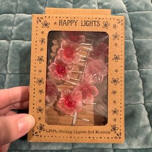 NATURAL LIFE Red Blossom String Lights Boho Floral Delicate Feminine Colorful